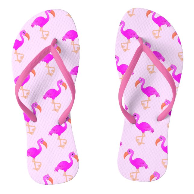 Niedliche Flamingos - Happy Flip Flops (Fußbett)