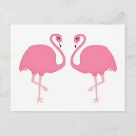 Niedliche Flamingos-Postkarte Postkarte