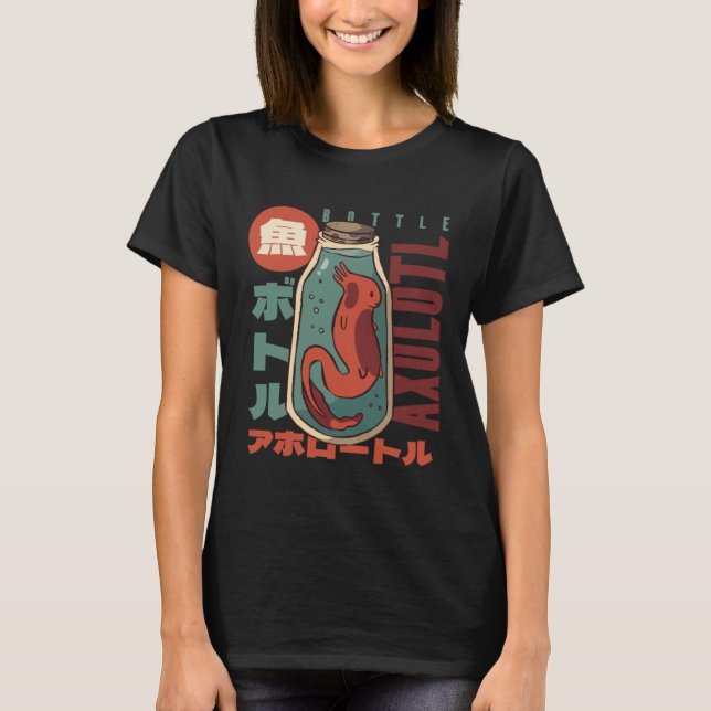 Niedliche Flasche Axolotl Pullover Hoodie (Vorderseite)