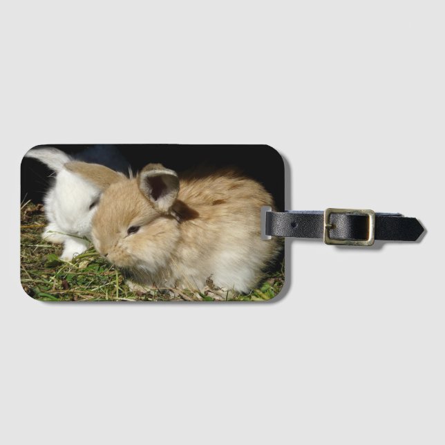 Niedliche, flauschige Bundsen Gepäckanhänger (Vorderseite (Horizontal))