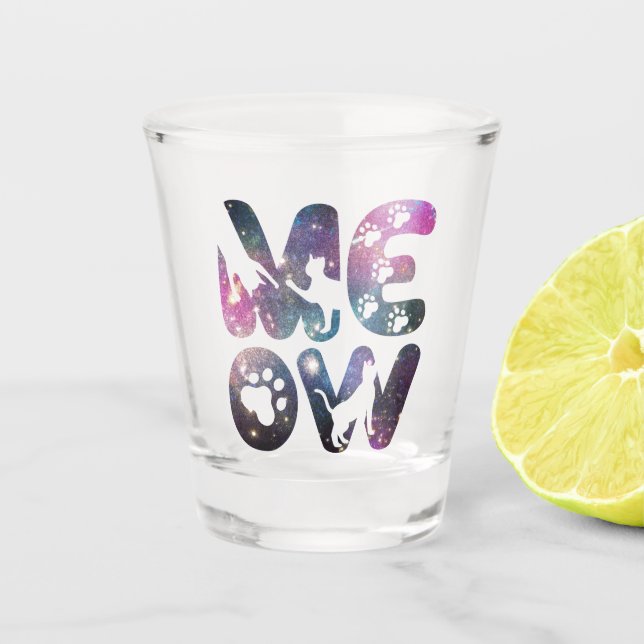 Niedliche Fleischkatzenaufdrucke und Katzenaufdruc Schnapsglas (Vorderseite)