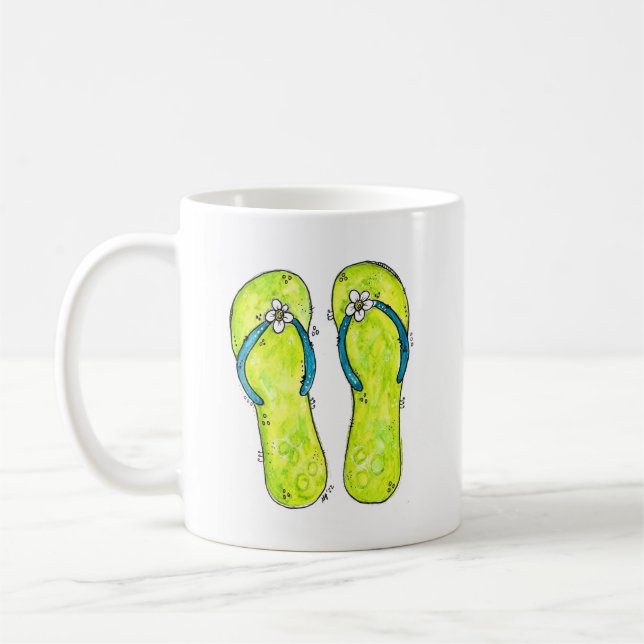 Niedliche Flip Flops Kaffeetasse (Links)