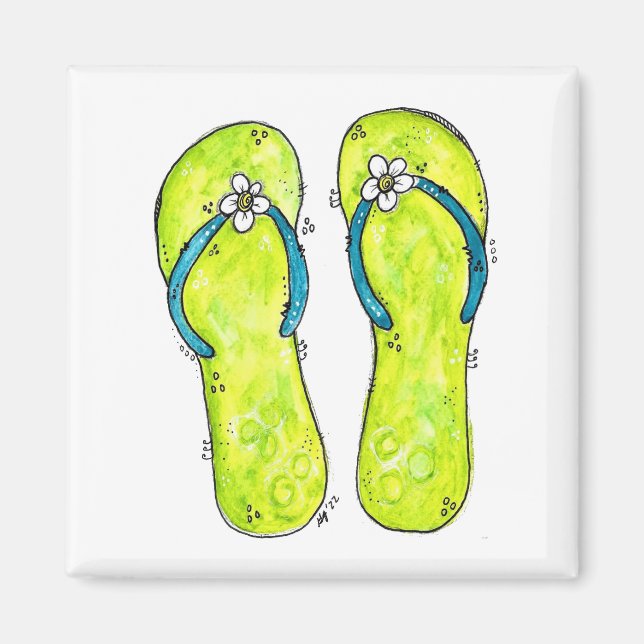 Niedliche Flip Flops Magnet (Vorne)
