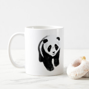 Niedliche flockige kleiner Panda-Bären Kaffeetasse