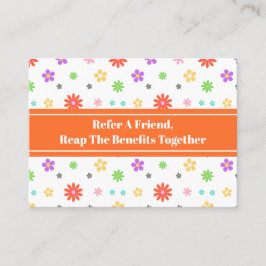 Niedliche Flora Nahtloses Muster Empfehlungskarte