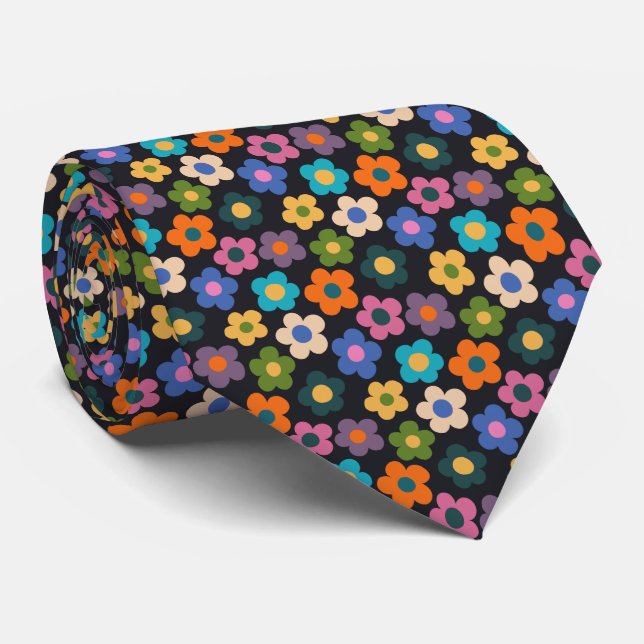 Niedliche Flora Wiadow Pattern Neck Tie Krawatte (Gerollt)