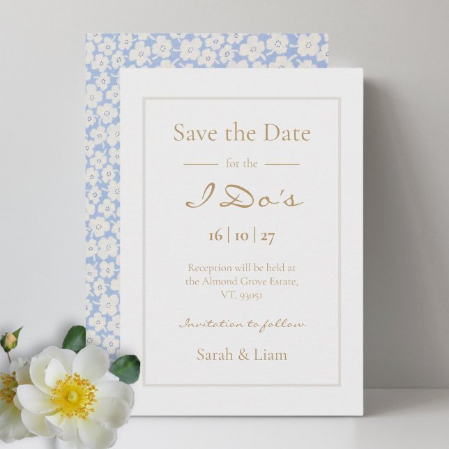Niedliche florale Daisy Muster Hochzeit speichern  Save The Date (Von Creator hochgeladen)