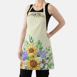 Niedliche florale Frauen-Medium über Print Schürze