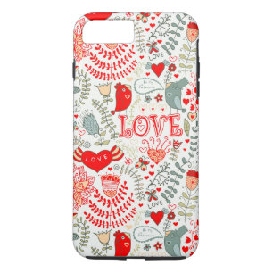 Niedliche florale Valentindesign Case-Mate iPhone Hülle