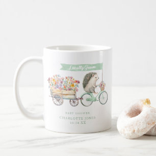 Niedliche Florals & Igel Babydusche Kaffeetasse