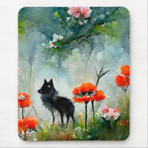 Niedliche florenfreie Wildtiermaus Mousepad