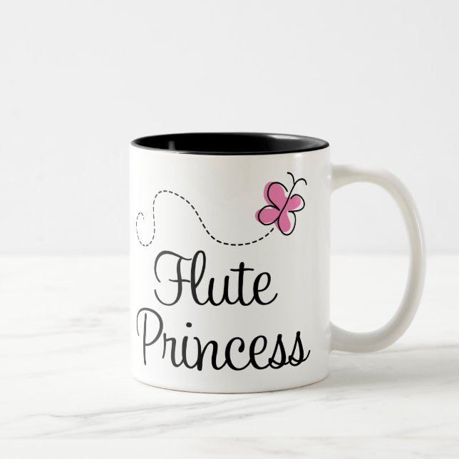 Niedliche Flöten-Prinzessin Zweifarbige Tasse (Rechts)
