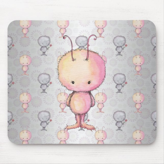 Niedliche Fluffy-Monster Mousepad (Vorne)