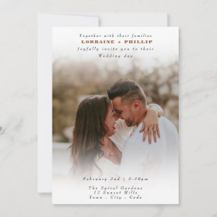 Niedliche Foto-Overlay-Hochzeit Einladung