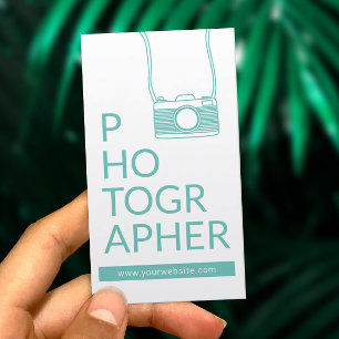 Niedliche Fotografie Aquamariner Fotograf Visitenkarte