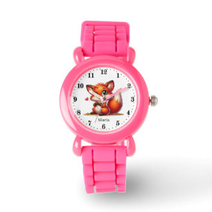 Niedliche Fox-Admins Mädchen beobachten Armbanduhr