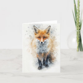 Niedliche Fox-Blankenkarte Feiertagskarte