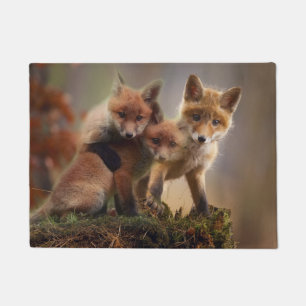 Niedliche Fox-Familie Fußmatte