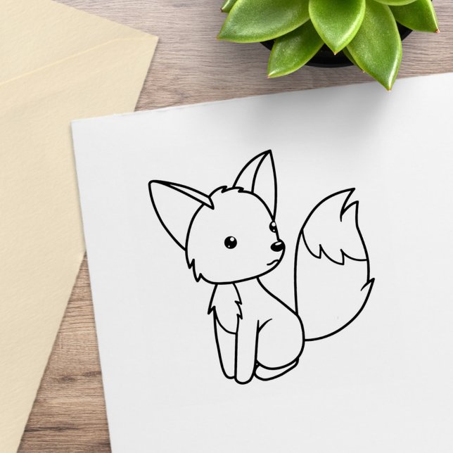 Niedliche Fox-Farbe Gummistempel (Von Creator hochgeladen)