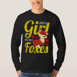 Niedliche Fox Girls Women Naturewald Tierwelt T-Shirt