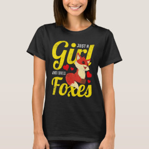 Niedliche Fox Girls Women Naturewald Tierwelt T-Shirt