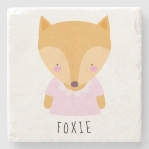 Niedliche Fox-Illustration - Anpassbar Steinuntersetzer