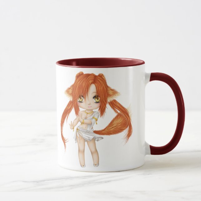 Niedliche Fox-Mädchen-Tasse Tasse (Rechts)