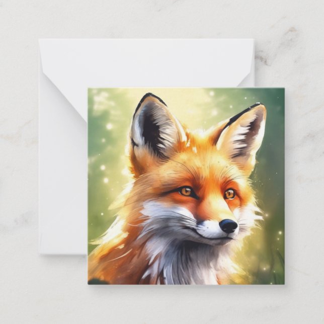 Niedliche Fox-Note-Karte Mitteilungskarte (Vorderseite)