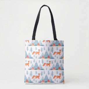 Niedliche Fox- und Gebirgsmuster-Illustration