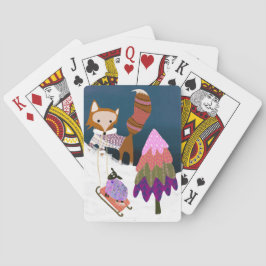 Niedliche Fox- und Schafskarten Spielkarten