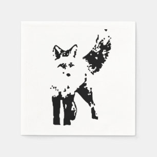 Niedliche Foxenart Serviette