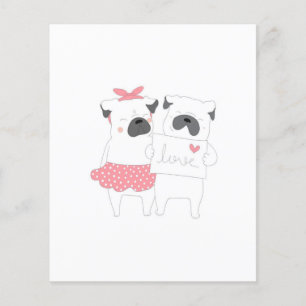 Niedliche französische Bulldog-Liebe Hund Lover Flyer