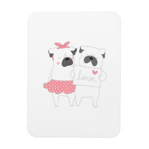 Niedliche französische Bulldog-Liebe Hund Lover Magnet