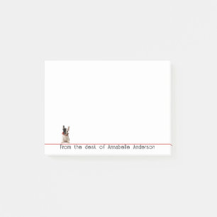 Niedliche französische Bulldog-Personalibrierung Post-it Klebezettel