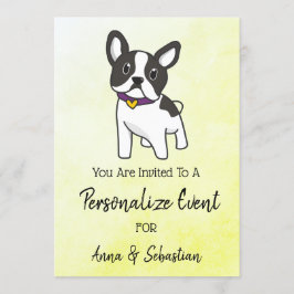 *~* Niedliche französische Bulldog-Veranstaltung Einladung