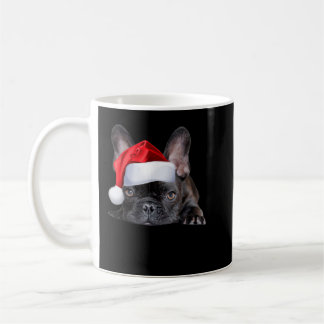 Niedliche französische Bulldog Weihnachtsmannmütze Kaffeetasse