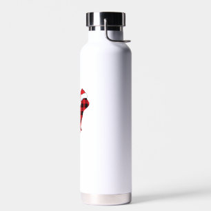 Niedliche französische Bulldog-Weihnachtsmannmütze Trinkflasche