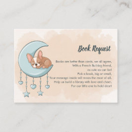 Niedliche französische Bulldog Welpe Blue Moon Buc Begleitkarte