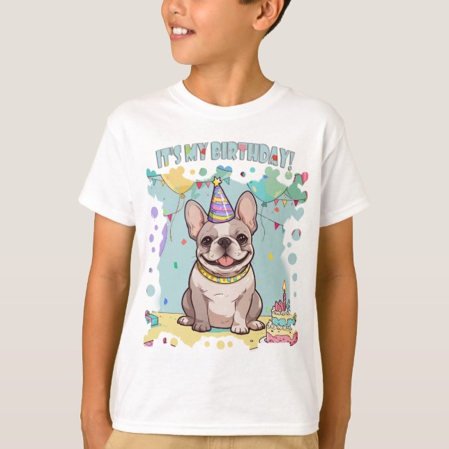 Niedliche französische Bulldogge Pastel T-Shirt (Vorderseite)