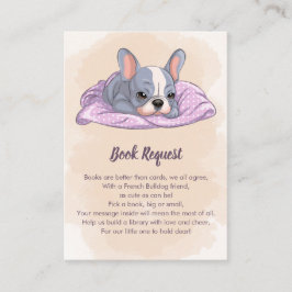 Niedliche französische Bulldogge Pup Pink Blanke B Begleitkarte