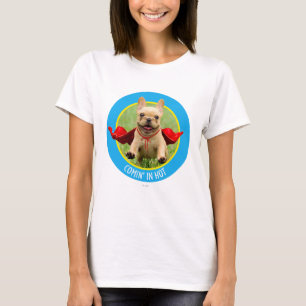 Niedliche französische Bulldoggesuperhero-Läufe T-Shirt