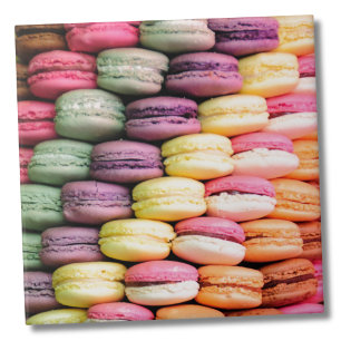 Niedliche französische Macaron-Cookies Fliese