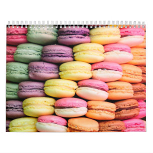 Niedliche französische Macaron-Cookies Kalender