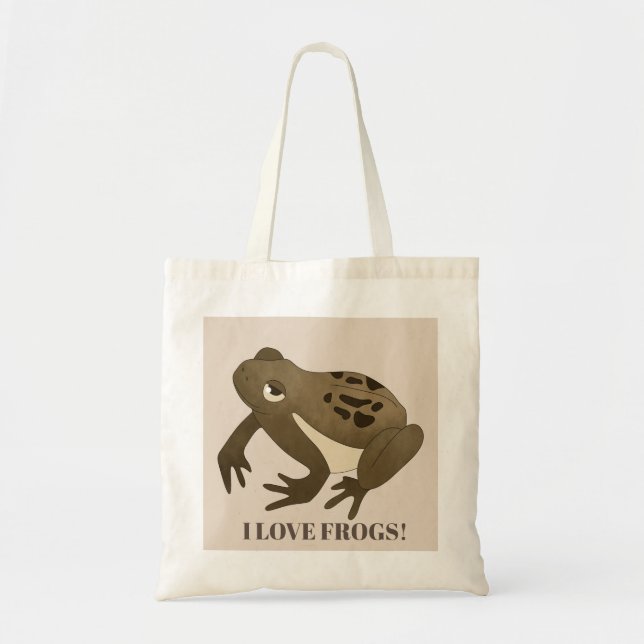 Niedliche Frauen ich Liebe Frösche Tasche (Vorne)