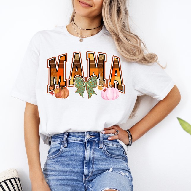 Niedliche Frauen Modernes Mama Shirt Fall Typograf (Fall Mama Shirt)