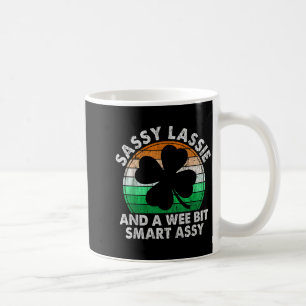 Niedliche freche Lassie irischer Shamrock lustiger Kaffeetasse