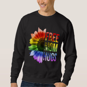 Niedliche freie Mama Hugs LGbt Pride Rainbow Sonne Sweatshirt