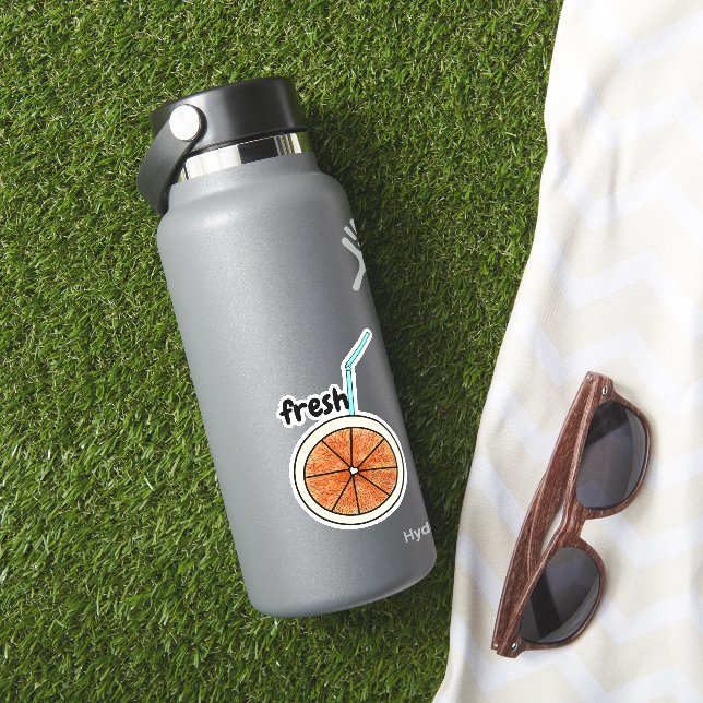 Niedliche Fresh Stilvolle Orange Lovers Aufkleber (HydroFlask Insitu)