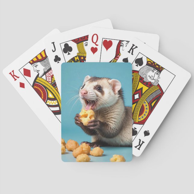 Niedliche Fresken essen Käse Spielkarten (Rückseite)