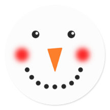 Niedliche Freude Snowman Happy Lächeln Gesicht Url